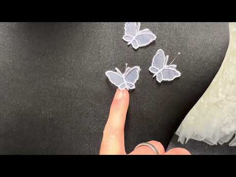 White Butterfly Applique - M1