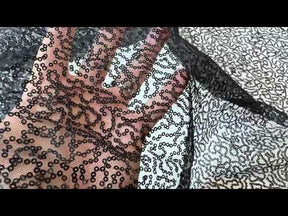 Black Sequin Lace - P913