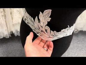 Ivory Sequin Lace Trim - EF3004