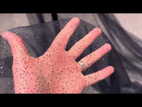 Navy Glitter Tulle - Trumpet