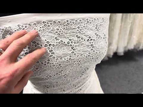 Ivory Embroidered Cotton - EB6001