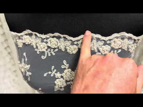 Ivory/Champagne/Gold Embroidered Beaded Tulle - P505
