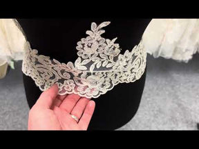 Ivory Corded Lace Trim - Niagara