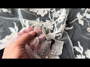Rose Gold Embroidered Lace - EB1015