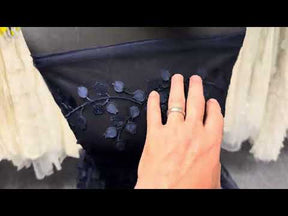 Navy 3D Embroidered Lace - EB5034