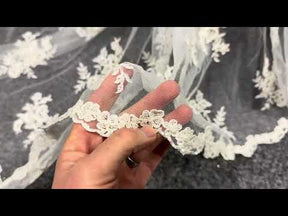 Ivory Unbeaded Corded Lace - Nightfall