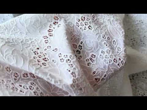 White Embroidered Cotton - EB6001