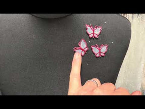 Light Wine Butterfly Applique - M1