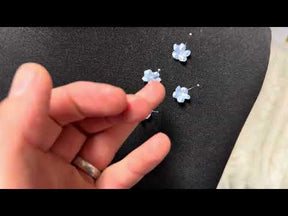 Cloudy Blue Satin Flowers - M14 (Bag of 144)