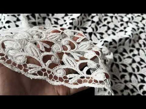 Ivory Glitter Guipure Lace - Izzy