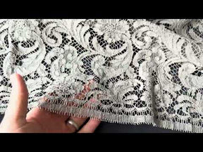 Dark Nickel Grey Chantilly Lace - P244