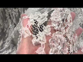Ivory Hand Beaded Raschel Lace - Jonelle