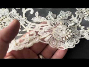 Ivory Beaded Lace - Languid