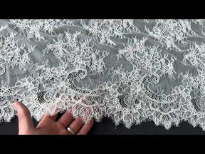 Ivory Corded Lace Trim - T477