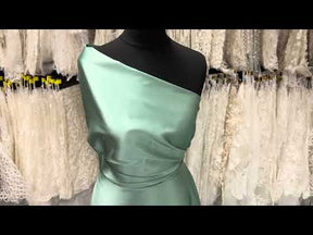 Dark Mint Silk Satin - Magnifique