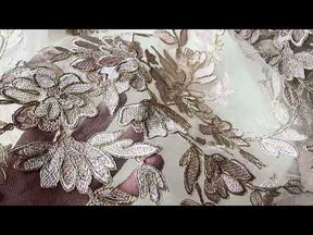 Dusky Pink Lace with Gold Cording - Kylar