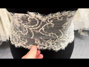 Ivory Beaded Lace Trim - T221