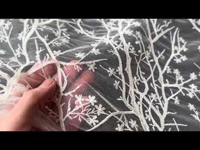 Ivory Sequin Embroidery Lace - EB3043