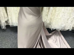 Oyster Polyester Satin - Majestic