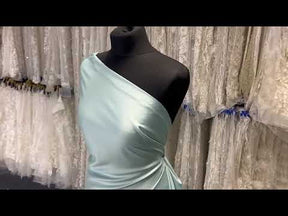 Misty Green Polyester Satin - Trust