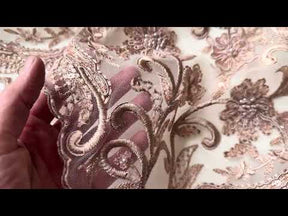 Mocha Beaded Lattice Lace - Zorb
