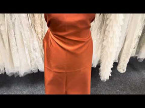 Cinnamon Polyester Satin Backed Dupion - Clarity (P967)