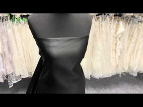 Black Polyester Satin - Majestic
