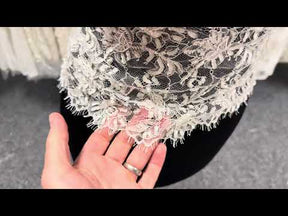 Ivory Indian Beaded Sequin Edging - T452