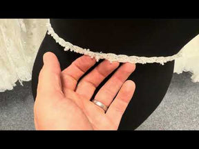 Ivory Beaded Sequin Edging - T957