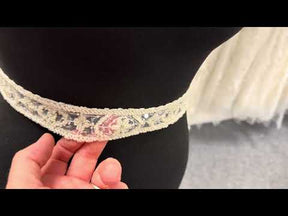 Ivory Beaded Lace Trim - T132