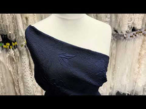 Navy Cloqué Jacquard - Outcome