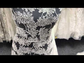 Ivory Floral Embroidery Lace - EB5037