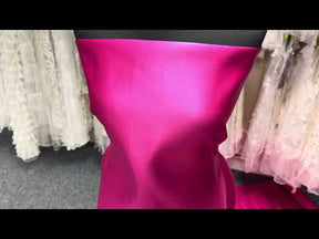 Fuchsia Pink Polyester Satin - Contessa