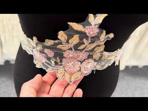 Pink and Gold Lace Trim - T804