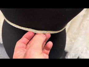 Gold Crystal with Clear Beaded Edging - T980