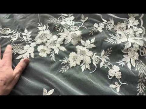 Ivory Sequin Embroidery Lace - EB3044
