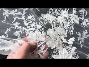 Ivory Embroidered Lace - Vida