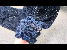 Navy Embroidered Velvet - EB6002