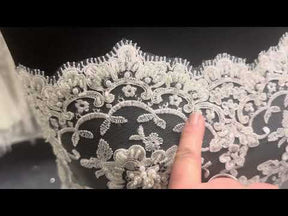 Ivory Beaded Lace - Daisy