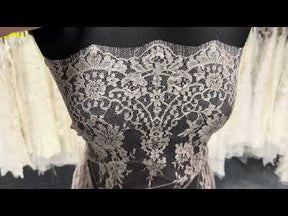 Dusty Rose French Metallic Lace - LA2003