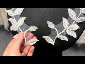 Ivory Beaded Embroidered Lace Appliqués - Dudgeon