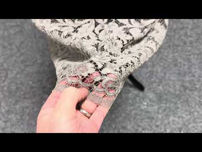 Dark Nickel Grey Chantilly Lace - P244