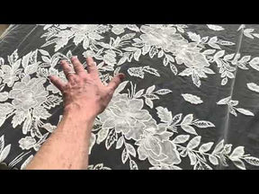Ivory Sequin Embroidery Lace - EB3055