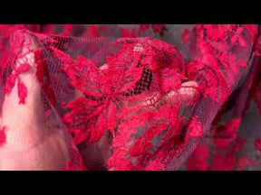 Red on Purple Chantilly Lace - P188