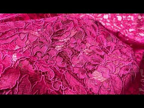 Fuchsia Pink Corded Lace - P947