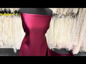 Maroon Polyester Duchess Satin - Contessa