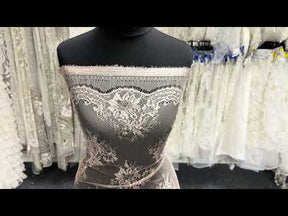 Antique Rose 100% Silk Italian Lace - P272