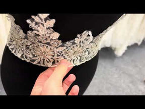 Ivory/Champagne Beaded Sequin Edging - T133