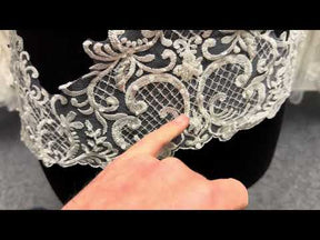Ivory Beaded Lace Trim - T839