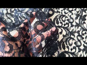 Navy Blue Italian Lace - P883